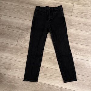 Madewell Women's Stovepipe Black Straight Leg Jeans 28